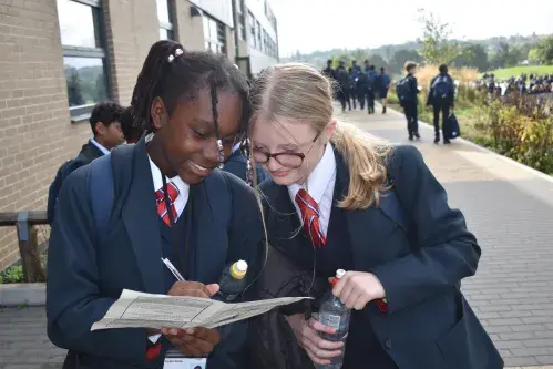 pupils in a maths challenge