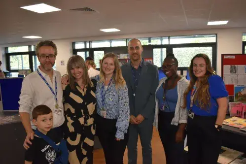 Staff at Art exhibition